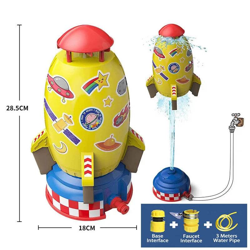 Water Pressure Lift Sprinkler Toy Fun Interaction In Garden Lawn Water Spray Toys for Kids Rocket Launcher Toys Outdoor Rocket - AIAZ