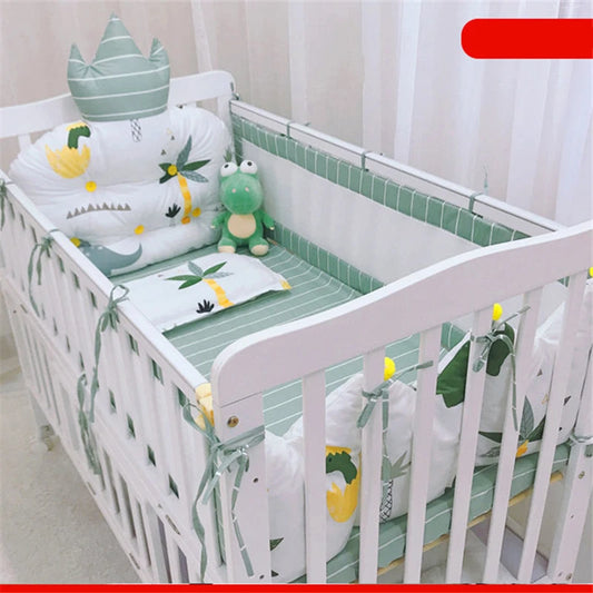 Summer Universal Breathable Crib Bumper Fashion Printed Pattern Kids Bedding Set High Quality Soft Skin-Friendly Newborn Sheets