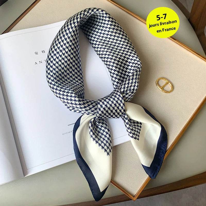 Fashion Scarves for Women Shawl Print Silk Satin Hijab Scarf Female Bandana 70*70cm Luxury Brand Square Shawls Scarfs For Ladies - AIAZ