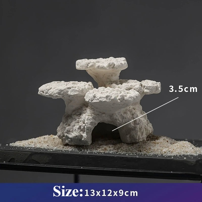 Sea Water Fish Tank Coral Reef Landscape Natural Coral Stone Coral Cultivation Base DIY Originality Scenery
