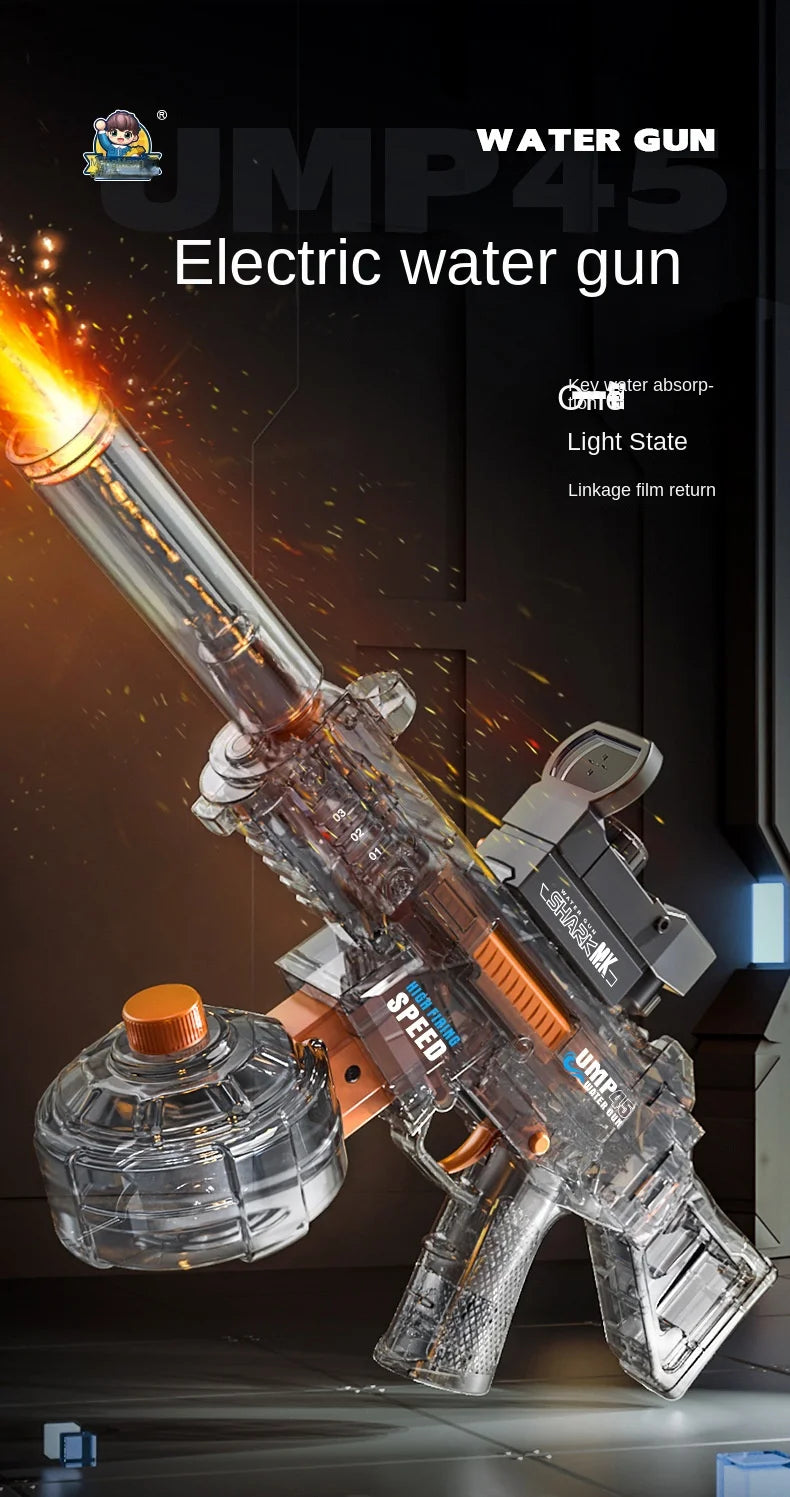 Water Guns Electric For Adults Powerful Squirt Automatic Water Suction Water Blasters Summer Outdoor Beach Toy For Kids Gift