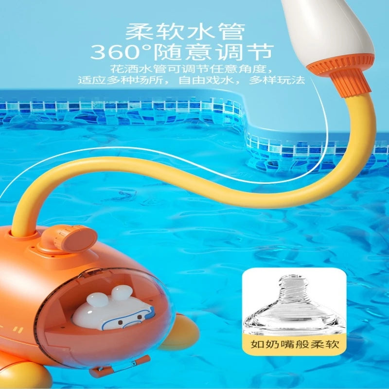 Radish Submarine Shower Baby Bath Toy Infant Play Electric Shower Children Play Water Bath Artifact