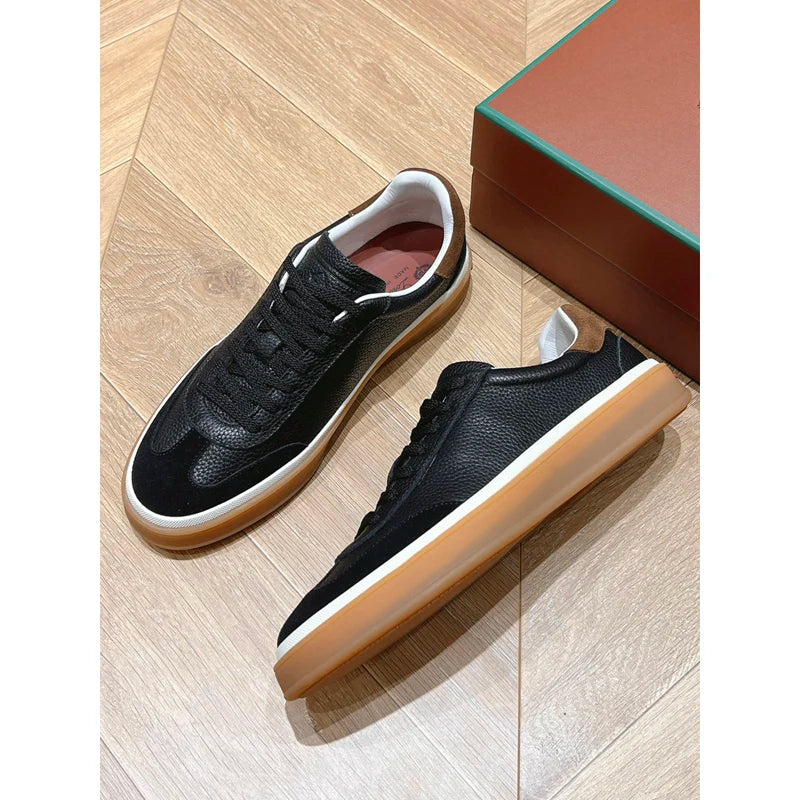Real Leather Deqin oes ex Casual Cross Bule Sle Spring Summer Color Blo Leisure Board oes Trendy Women's Men's