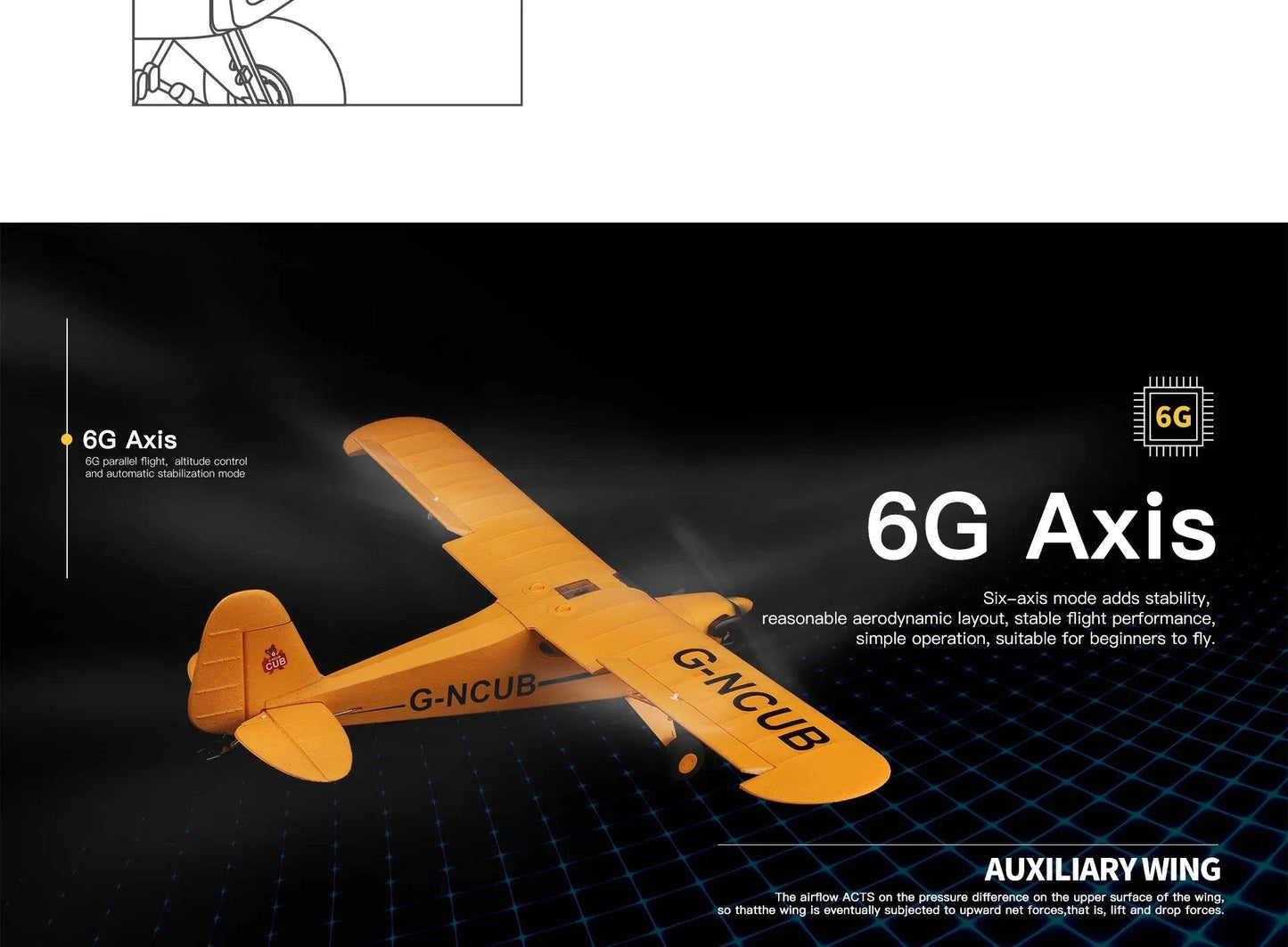 Qidi560 Moore M7 Off-road RC Plane 4CH Brushless Remote Control Airplane Fixed Wing Aircraft Model EPP Foam Toys for Children - AIAZ