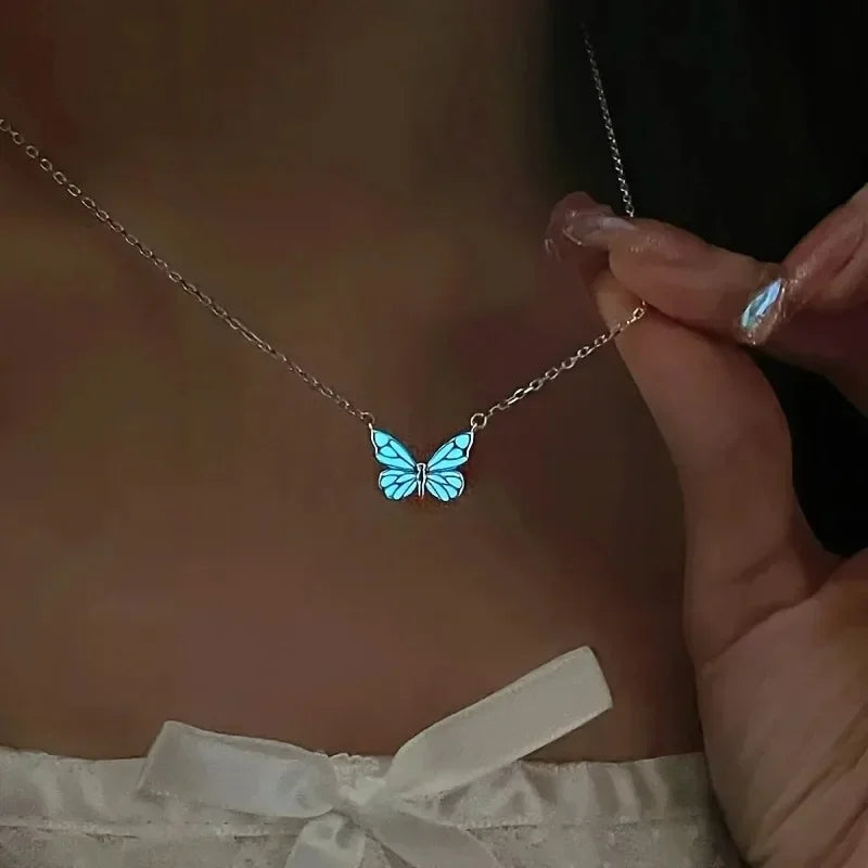 1 Piece Stainless Titanium Steel Chain Cute Bow Red Love Heart Balloon Bear Pendant Necklace Women's Romantic Jewelry Girls Gift