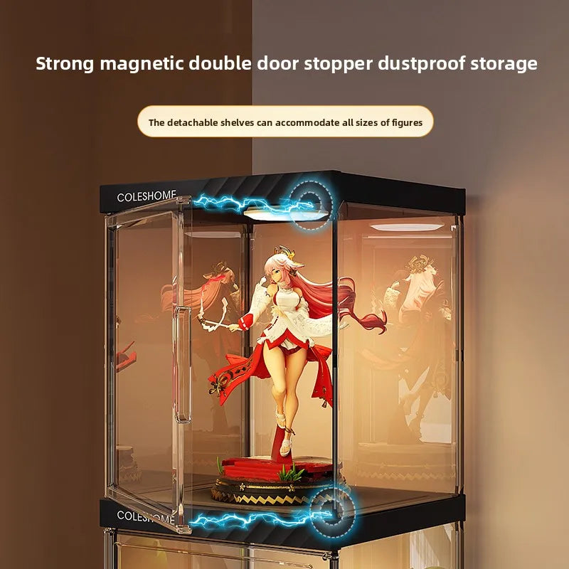 Handmade Display Cabinet, Decorative Model, Building Block Storage Box, Transparent Lego Layered Toy Rack for Household Use