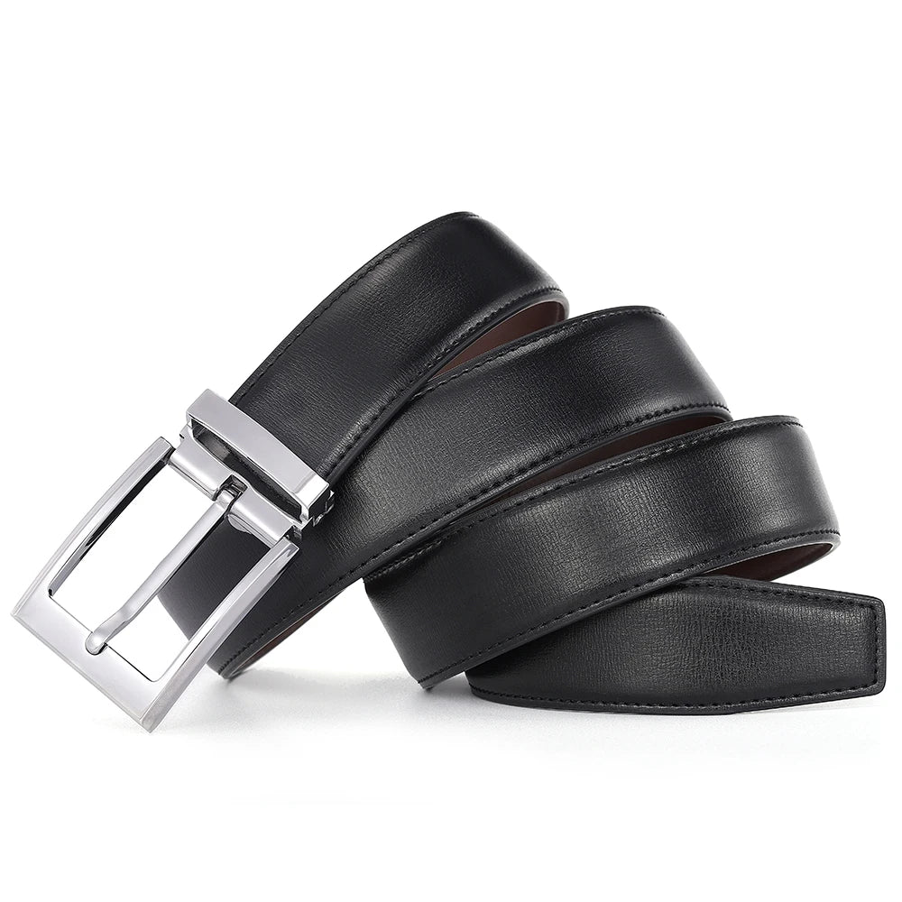 Pin Buckle Cowskin Belts for Men High Quality Men's Leather Belt Designer Strap Male Fashion Luxury Brand Waist Accessories
