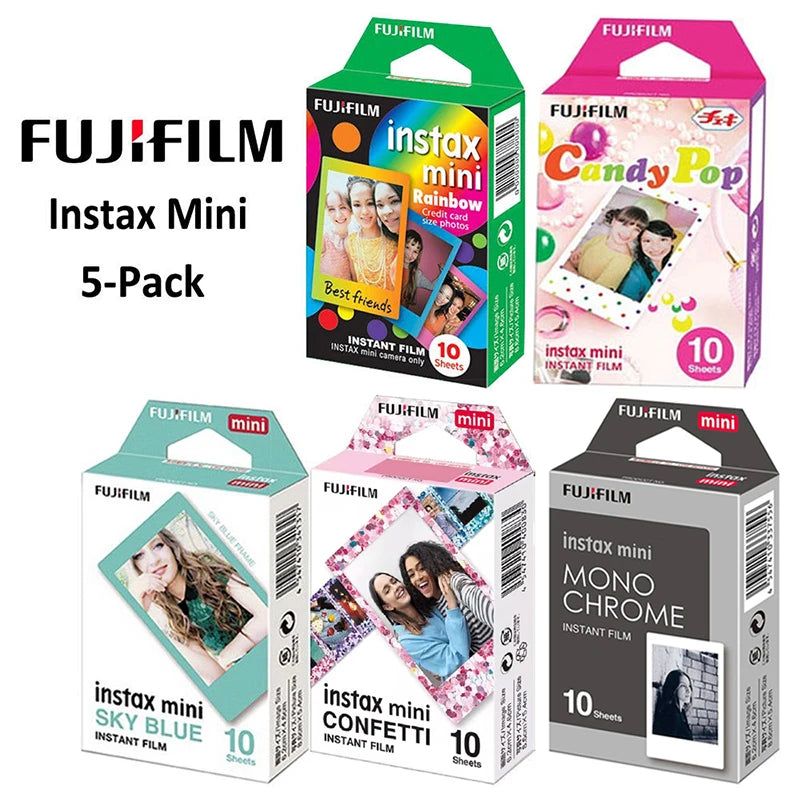 Origin Fujifilm Instax Mini Film Paper 10-60 Sheets for Fuji Instant Film Cameras Instax Mini 12 11 9 40 70 90 Link Liplay EVO