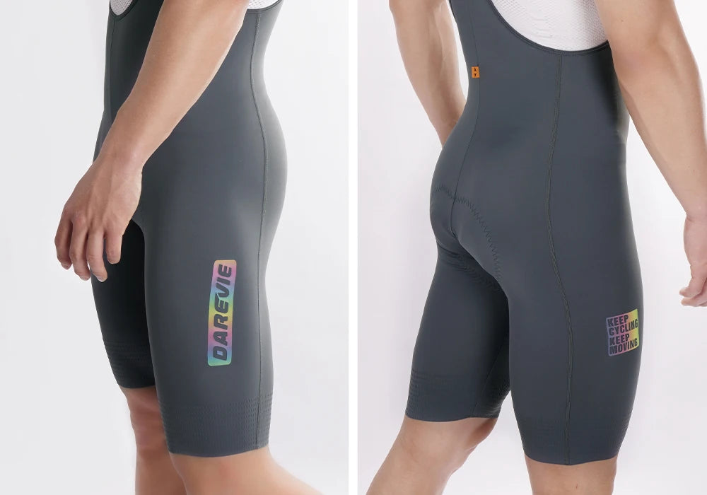 DAREVIE Cycling Bib Shorts Seamless 4.0 Italy ELASTIC-INTERFACE Pad Cycling Shorts Diamond Leg Gripper Men's Bretelelle Shorts