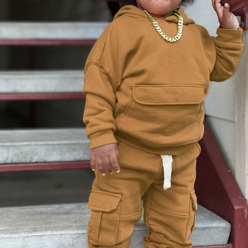 Pudcoco Infant Newborn Baby Boys Pants Set, Long Sleeve Hoodie with Elastic Waist Sweatpants Infant Clothes 0-3T