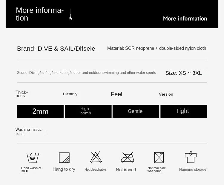 2MM Diving Pants Sunscreen Cold Proof Warm Men Women Neoprene Diving Vest Sleeveless Wetsuit Top Surfing Snorkeling