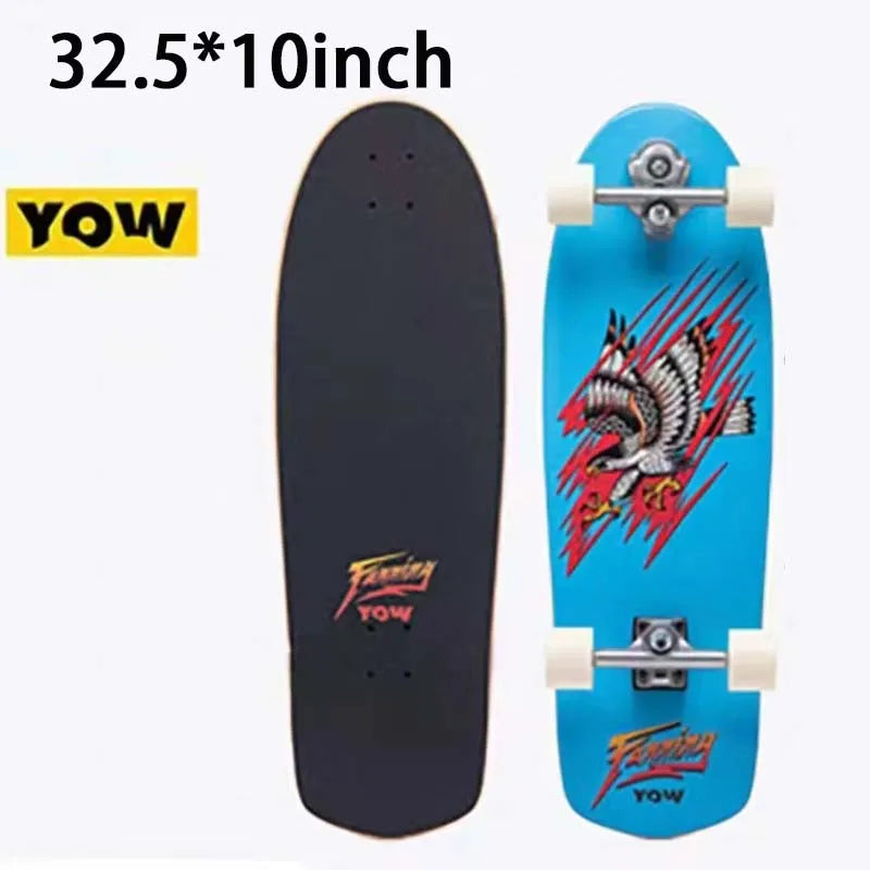 YOW land surf skateboard longboards whole kits good quality spring system branded with trucks wheels bearings and tool