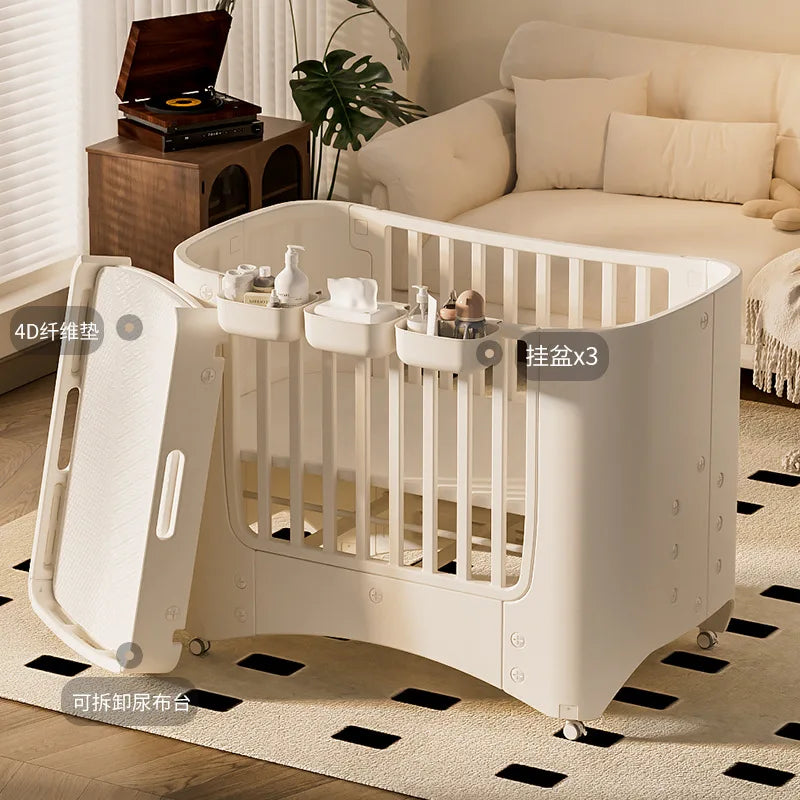Crib Adjustable Movable Splicing Game Bed Baby Multifunctional Diaper Table