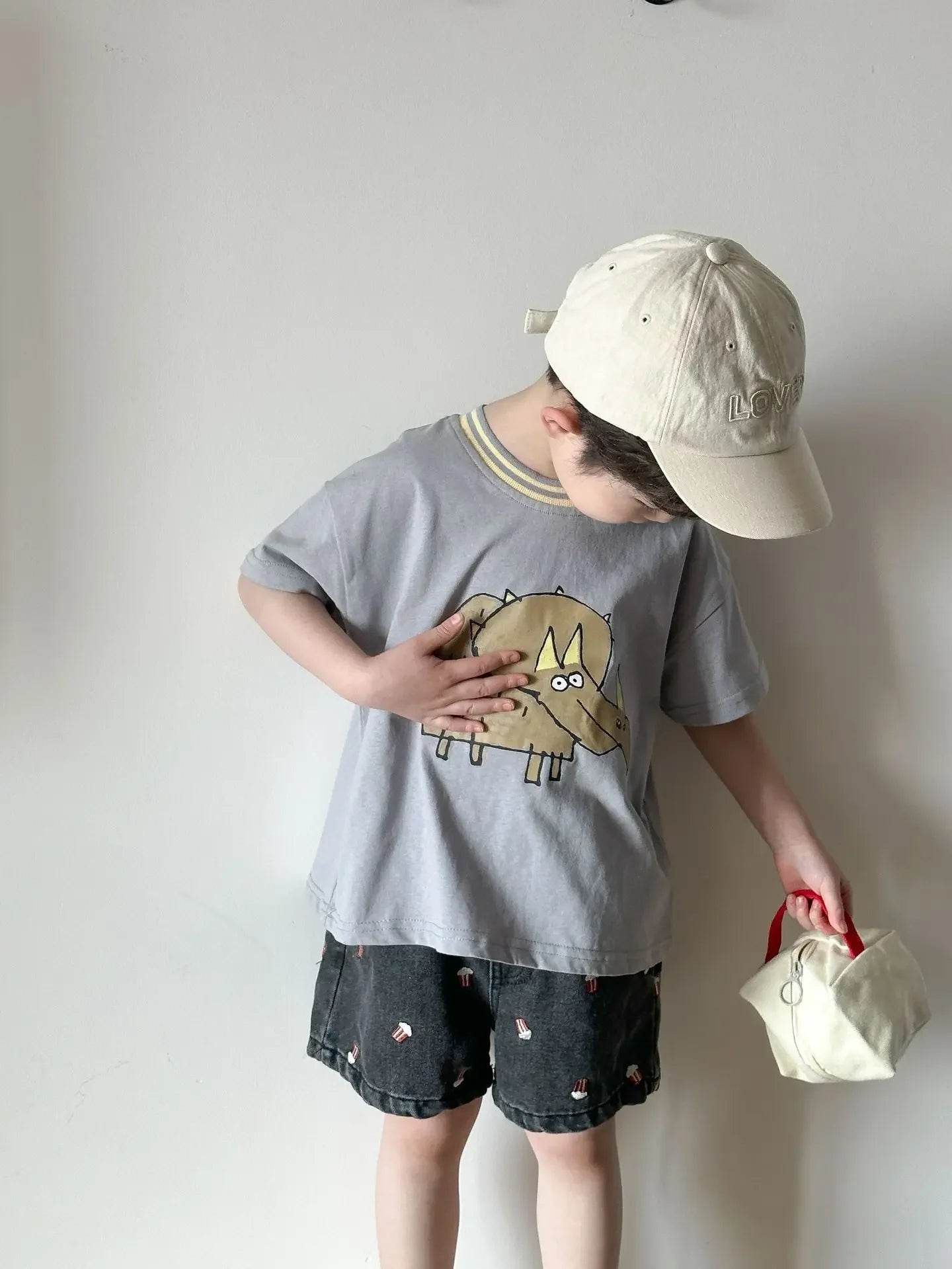 Fashion Cartoob Print Denim Kids Shorts Girls Pants Summer 2025 New Boys Summer Clothes Baby Loose Casual Pants - AIAZ