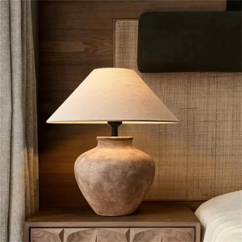 ULANI Contemporary Ceramic Table Lamp American Retro Creativity Living Room Bedroom Study Villa Hotel Homestay Desk Light