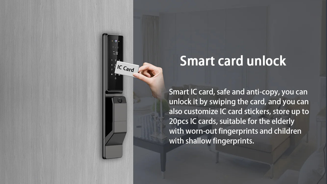 Tuya APP Facial Fingerprint Password With Camera Smart Door Lock Remote Voice Intercom Electronic Door Lock Fully Automatic
