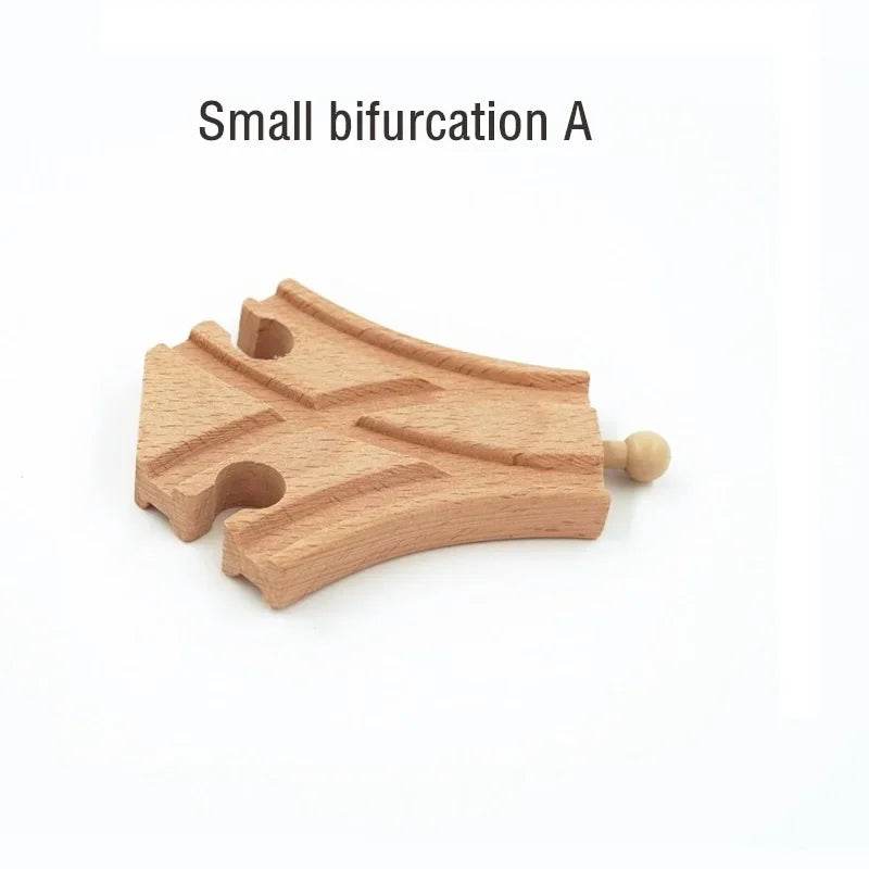 DIY Children Wooden Train Rail Track Accessories Toy Cross Track Railway Toys Compatible All Track for Kids Boys & Girls Gifts - AIAZ