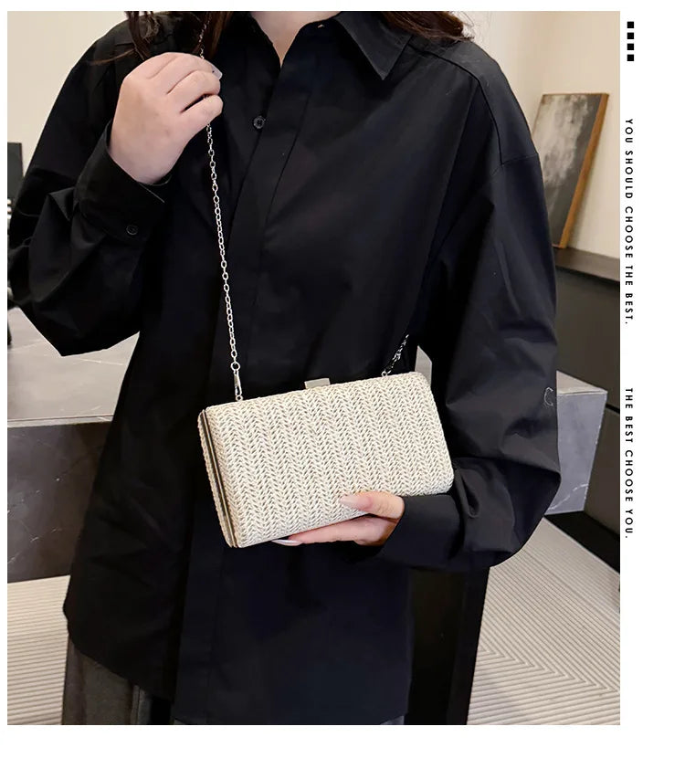 Brand New in 2025 Summer! Women's Woven Handbag. This Fashionable Style Can Be Carried As A Shoulder or Crossbody Bag