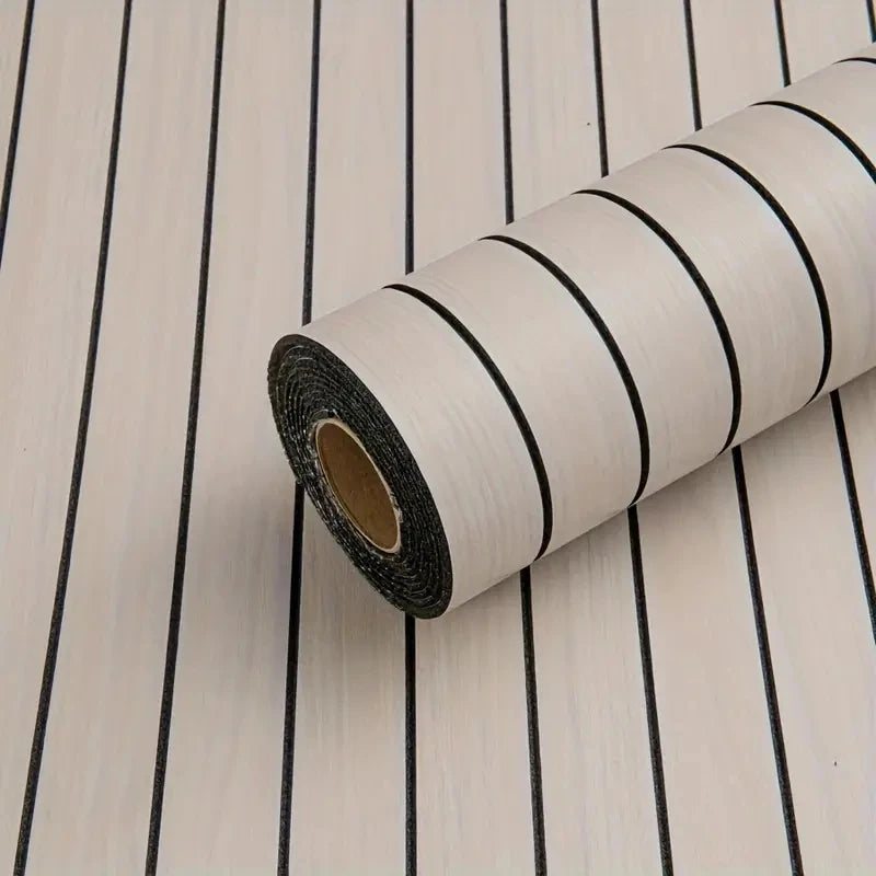 Extra thick 3D retro wood grain self-adhesive wallpaper - perfect for DIY ceiling and wall projects, SXP resin, removable and wa