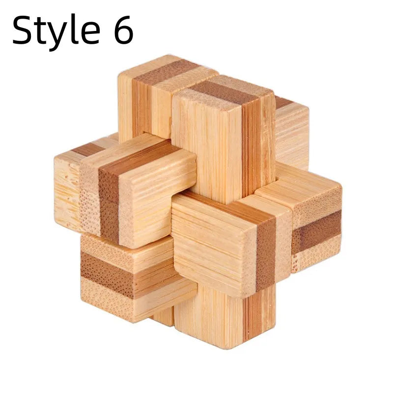 New Wooden Kong Ming Lock Lu Ban Lock IQ Brain Teaser Educational Toy Children Montessori 3D Puzzles Game Unlock Toys Kid Adult