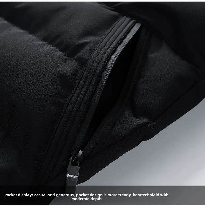 New Men's Outdoor Fashion Trend Windproof Warm Cotton Clothes Comfortable Versatile Breathable Sports Leisure Collar Jacket - AIAZ