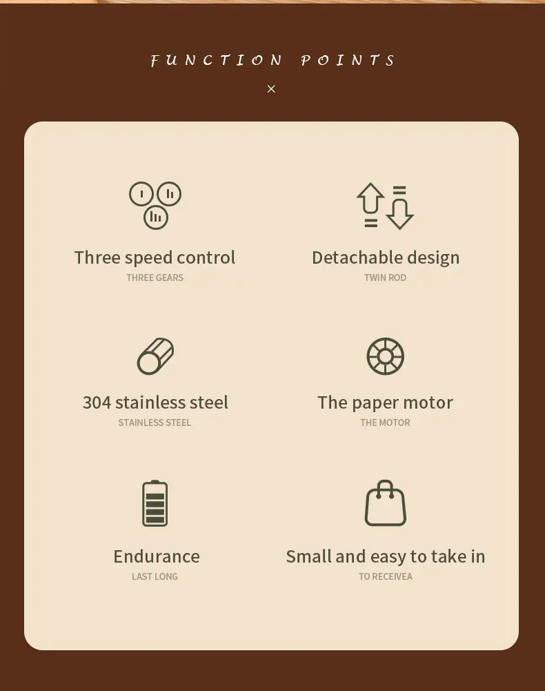 Wireless Type-C Rechargeable 3-speed Mini Handheld Milk Frother Coffee Frother Portable Kitchen Cooking Tools Whisk Foam Blender