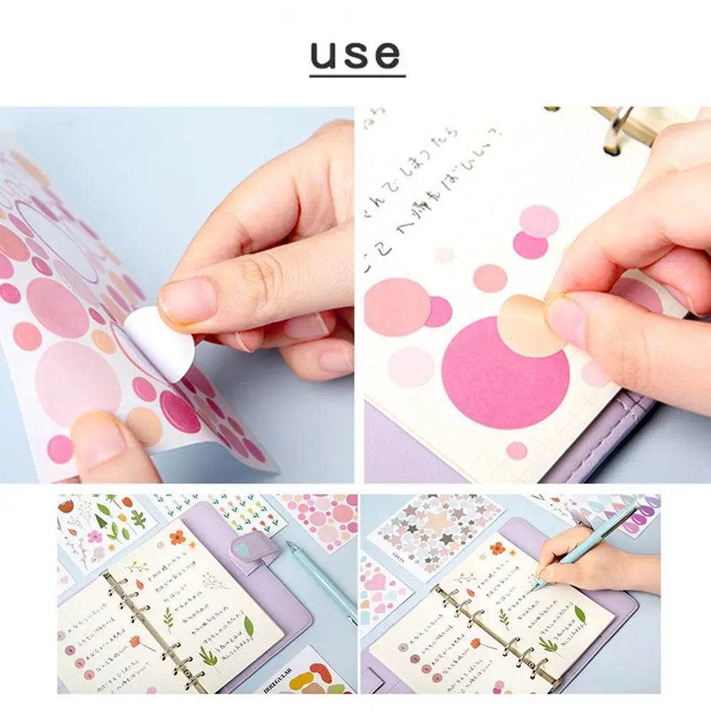 School Supplies Planner Album Self-adhesive Decorative Decals Label Stickers Stationery Stickers Diary Scrapbooking Stickers - AIAZ