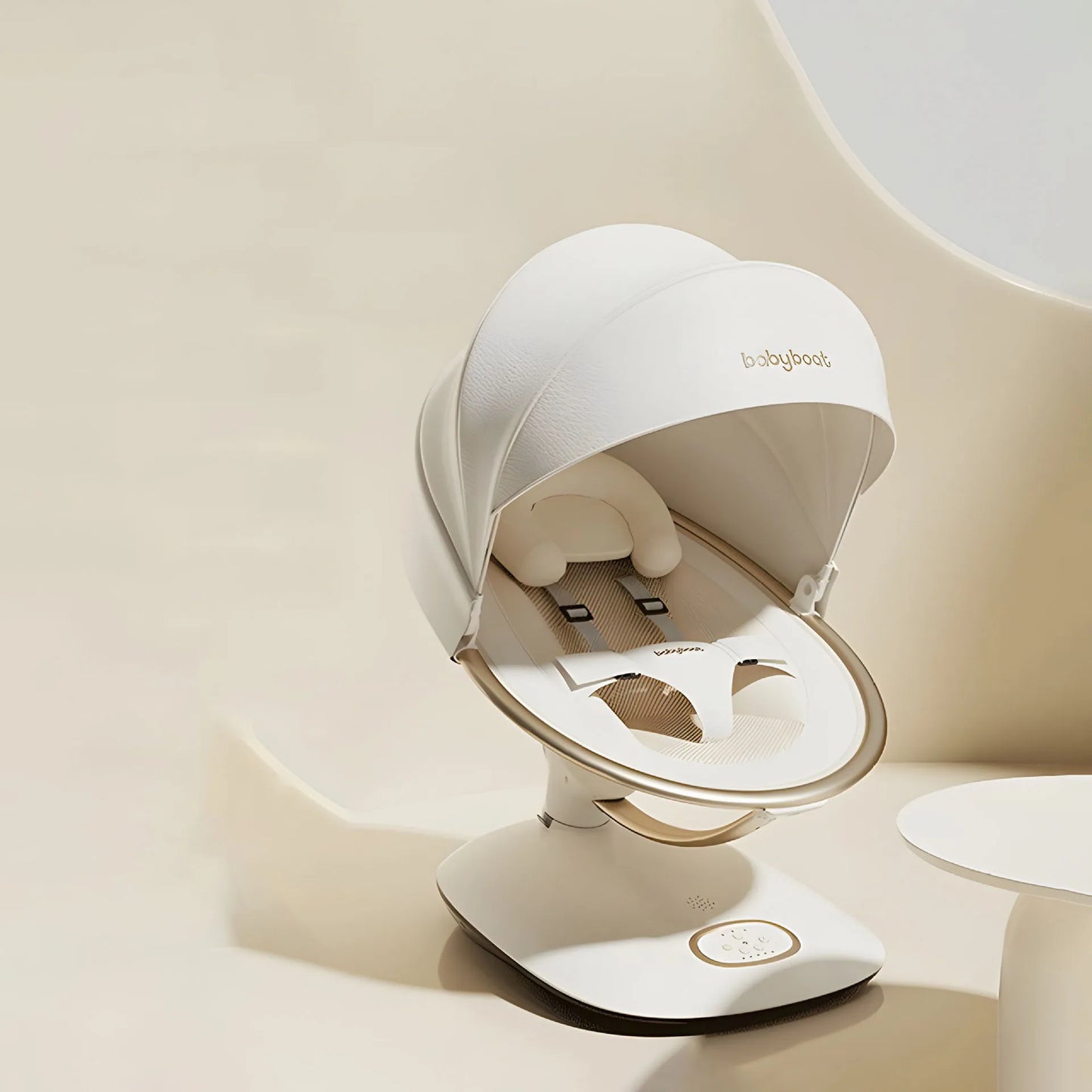 Baby Rocking Chair Electric Smart Wireless with Music & Timer Mosquito Net Baby Cradle Bassinet for Newborn Baby