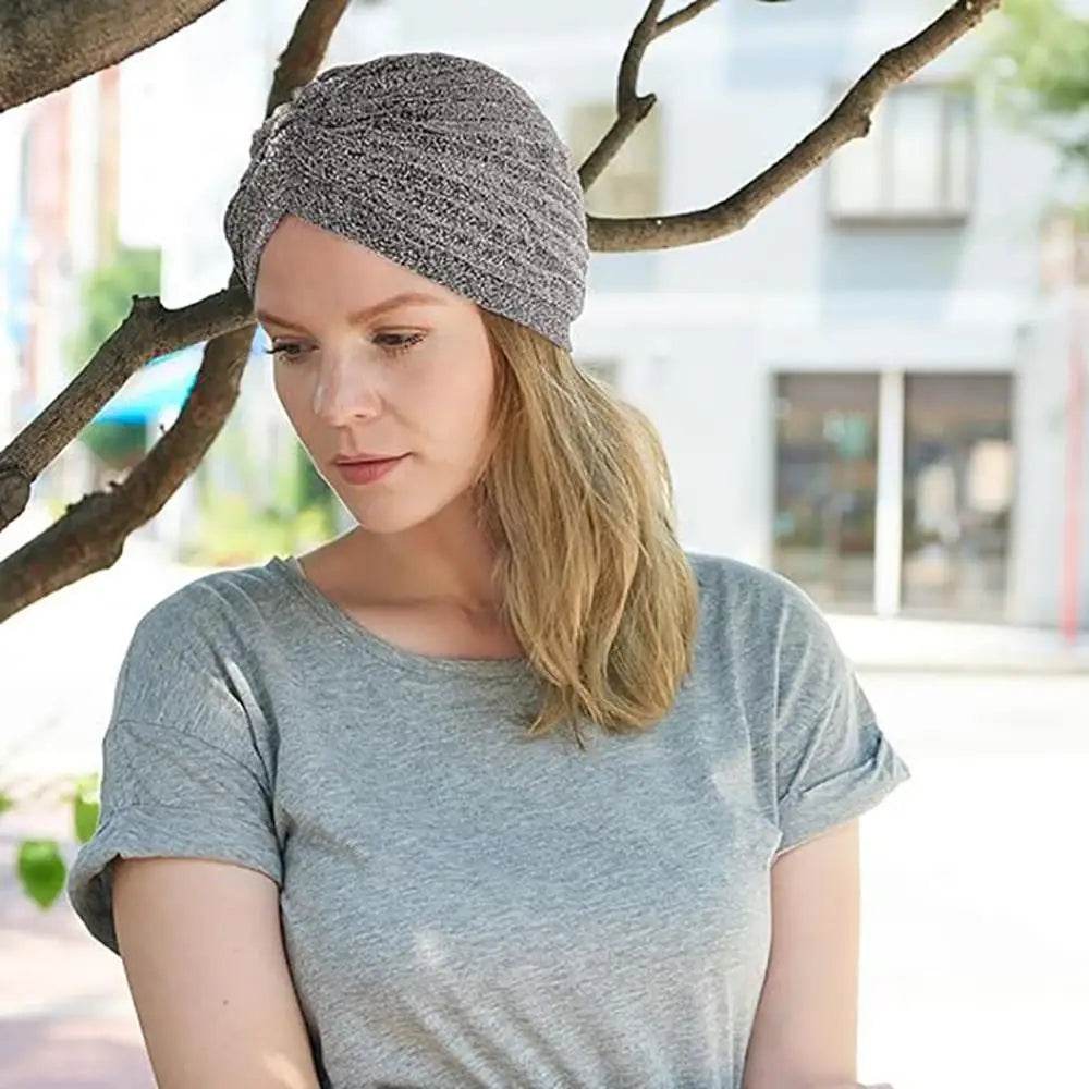 HOT Fashion Women Turban Hijab Hats Gold Shiny Muslim Indian Turban Double Layer Headwrap Stretchable Soft Wrap Head Scarf Mujer - AIAZ