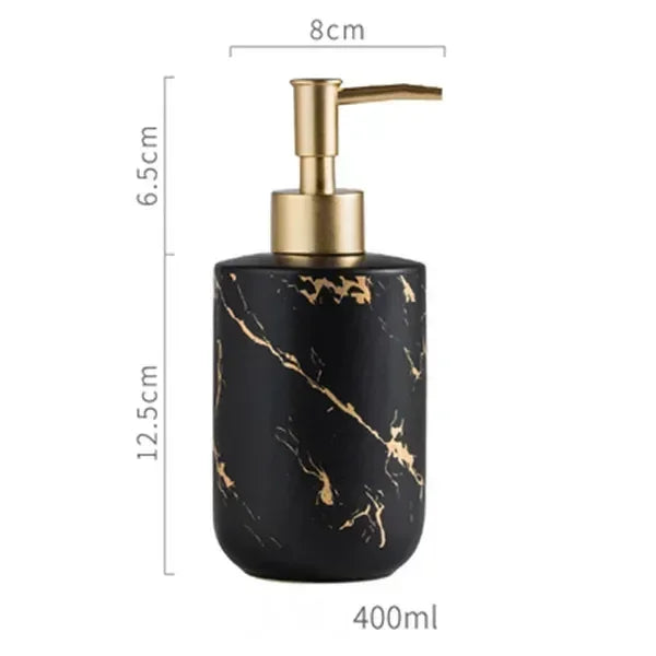 Marble Soap Dispenser Pump Bottle Ceramic Bathroom Accessory Set  Home Couple Mouthwash Cup Soap Dish Washing Tools Luxury