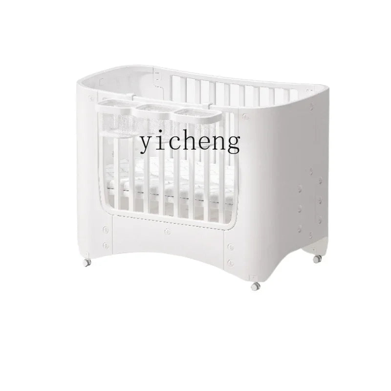 zz  Movable Crib Bed Diaper-Changing Table Lifting Multifunctional Children's Bed Cradle Newborn