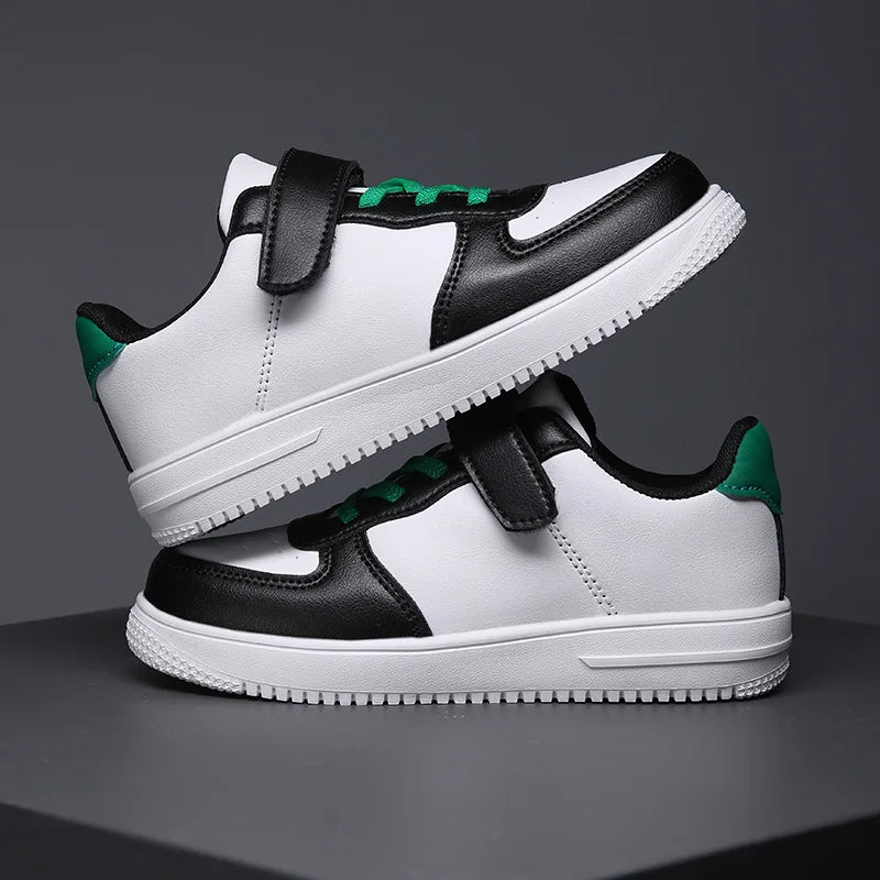 Black Children Shoes Boys Sneaker 6 To 12 Years 2024 New School Leather Kids Casual Sneaker Tennis Sports Shoes for Boy