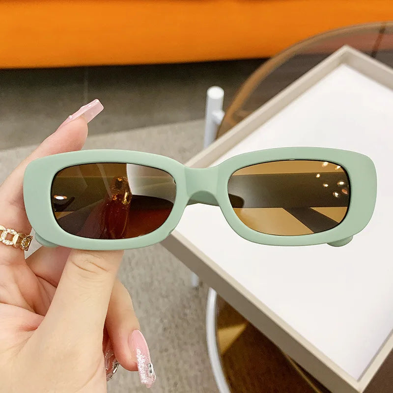Children Cute Vintage Frosted Rectangle Sunglasses Outdoor Girls Boys Sweet Sun glasses Protection Classic Kids eyewear UV400