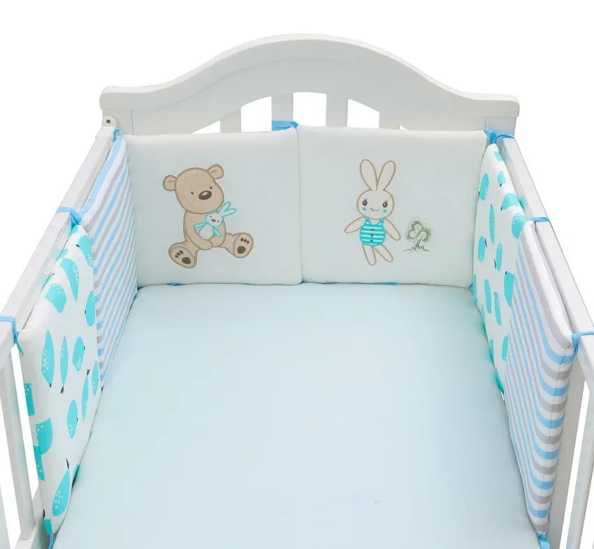 Baby Bed Protector Crib Bumper Pads 6Pcs/Set Baby Bed Bumper Kids Safety Bed Around Cotton Blend Crib Anti-collision Anti-fall