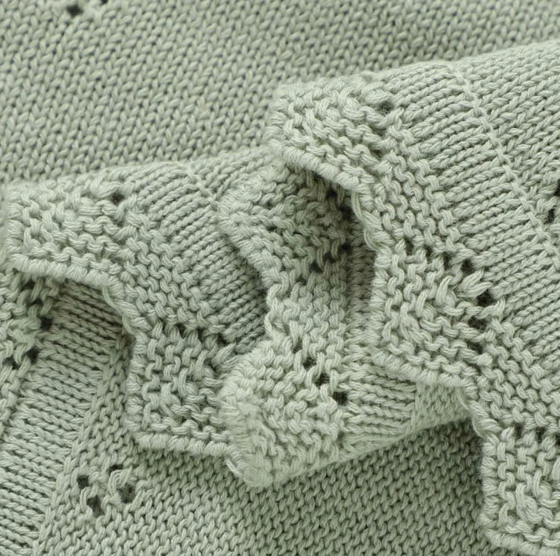 Knitted Baby Blanket Newborn Swaddle Wrap Blankets For Boys Girls 100% Cotton Soft Infant Receiving Blanket Crib Quilt Stuff