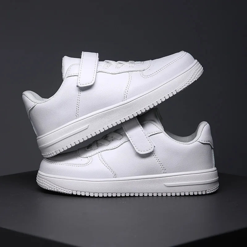 Black Children Shoes Boys Sneaker 6 To 12 Years 2024 New School Leather Kids Casual Sneaker Tennis Sports Shoes for Boy