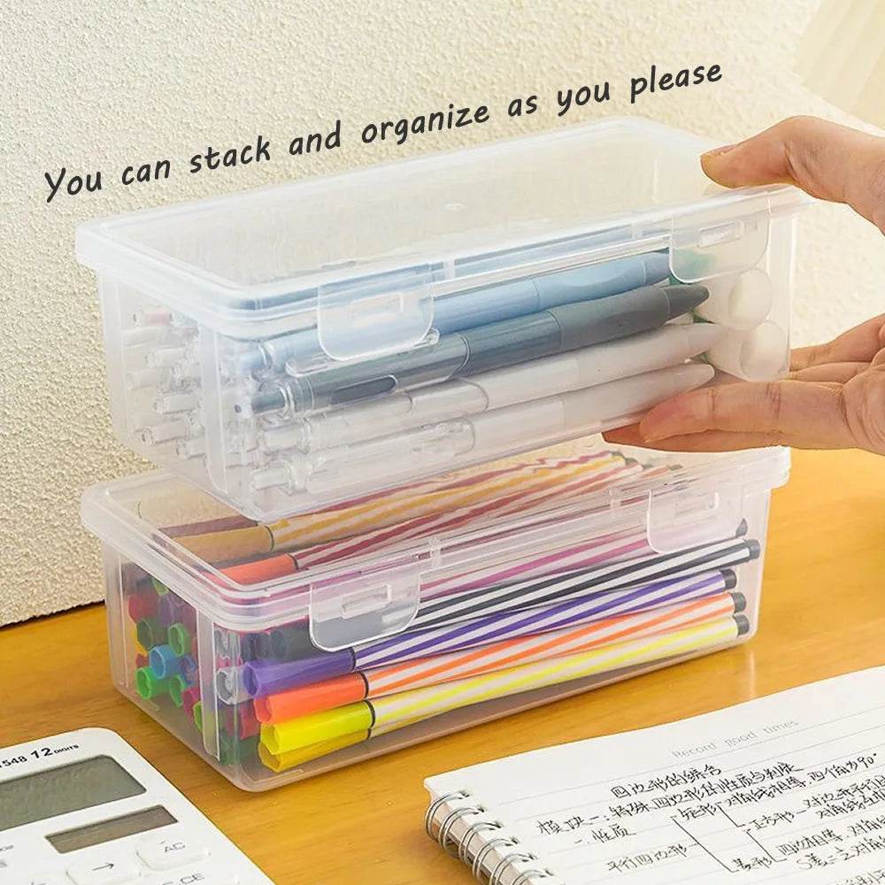 LOLEDE Pencil Cases Useful School Supplies Kawaii Stationery Organizer Bag Astethic Holster DIY Office Pen Box Kits Sacs Pen Box - AIAZ