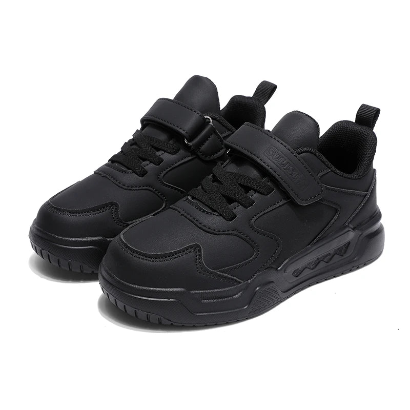 Black Kids Shoes Boys School Sneaker 4 To 12 Years Daily Walking Casual Sneaker Children Sports Shoes for Boy