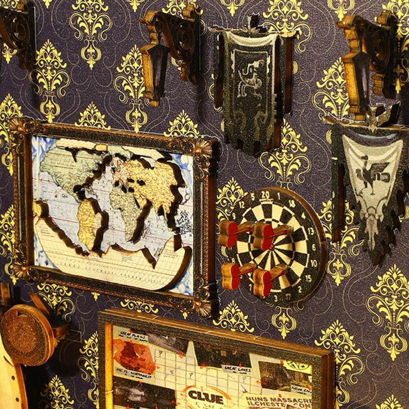 DIY Book Nook Kit Miniature Doll House With LED Light 3D Puzzle Model Building Wooden Bookshelf Bookend Toy Adults Birthday Gift - AIAZ