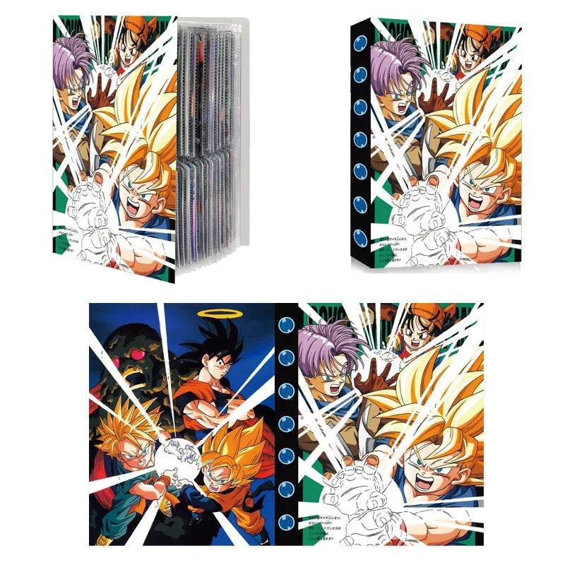 240pcs Card Album Book Naruto Dragon Ball Goku Vegeta ONE PIECE Luffy Zoro Map Letter Holder Binder Card Notebook Collection Toy - AIAZ