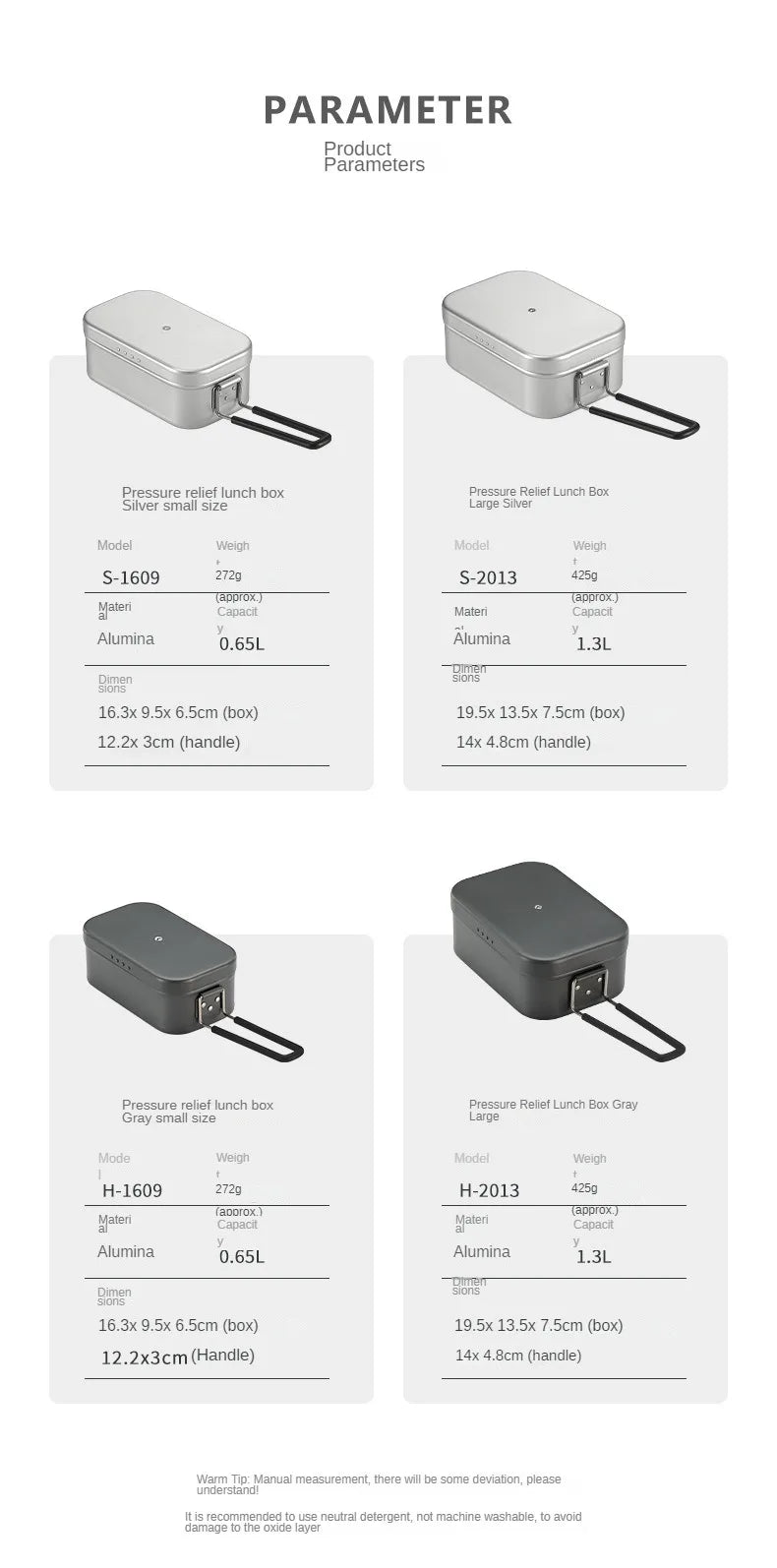 Campingmoon Hard Alumina Alloy Portable Heated Picnic Outdoor Camping Cookware Bento Lunch Meal Box