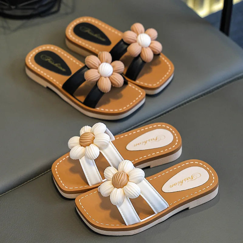 Children Slippers Kids Summer Cartoon Beach Shoes Girls Baby Soft Sole Non-Slip