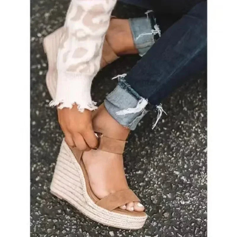Women Leisure Wedges Heeled Wedge Heel Serpentine Sandals  Summer New Sandals Party Platform High Heels Shoes Sandalias Mujer