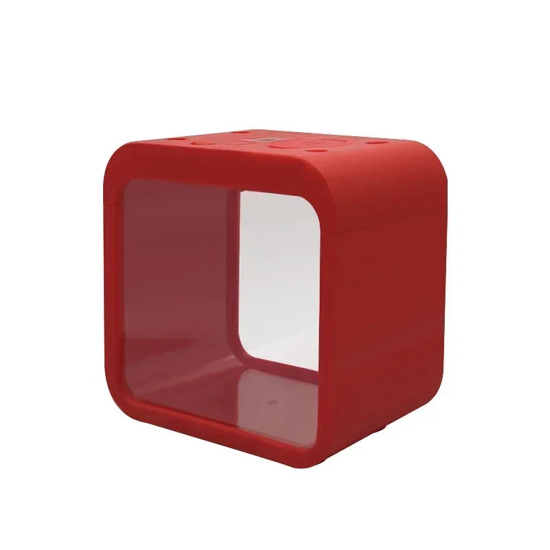 Creative aquarium LED decoration small aquarium fish tank betta transparent fish tank LED light goldfish small fish tank