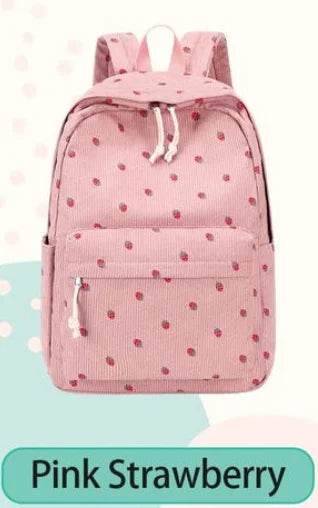 Personalized Kids Backpack & Lunch Bag, First Day of School Gift Bag With Name, Toddler Backpack, Corduroy Bag, Birthday Gift - AIAZ