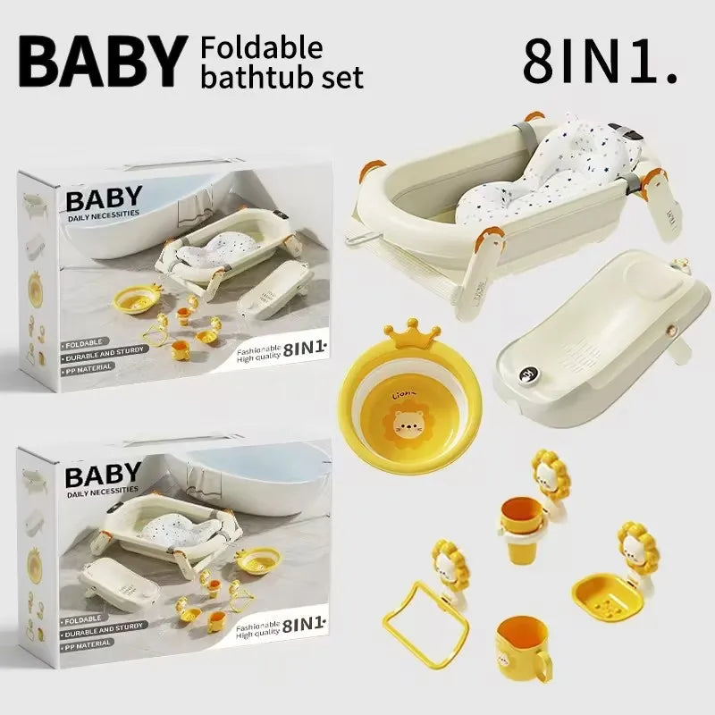Children's Foldable Bathtub Set, Multi-functional and Cute Baby Bathing Set Baby Products