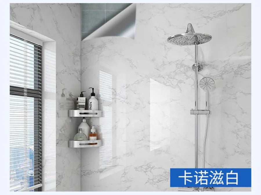 20 Meters Adhesive Wallpaper Bathroom Waterproof Stickers Toilet Wall Renovation Formaldehyde-Free Kitchen Decor Wall Stickers