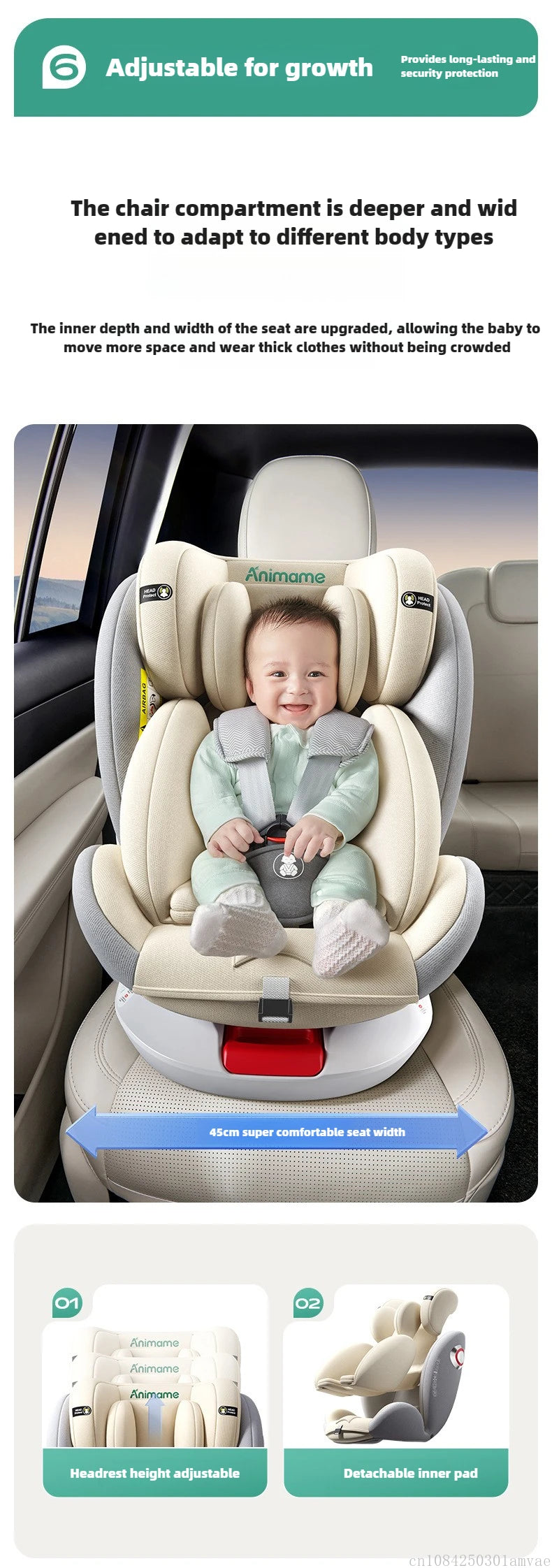 Universal 360° rotation Child Car Safety Seats baby car seat sit chair for 0-12 years old ISOFIX steel interface for newborn