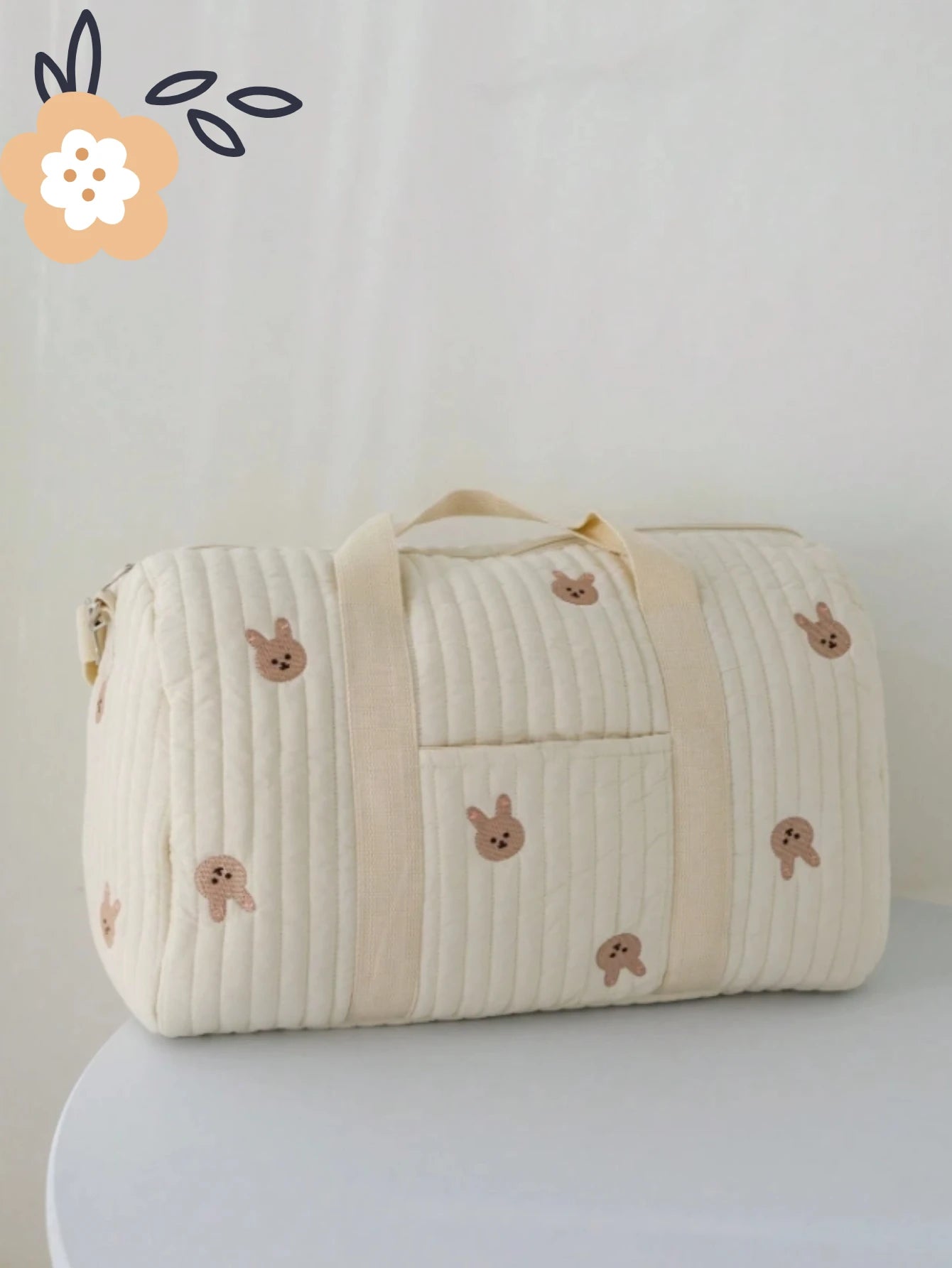 Personalized Name Embroidered Mommy Travel Bag - Large Capacity Lightweight Boston Bag, Maternal & Child Folding Bag