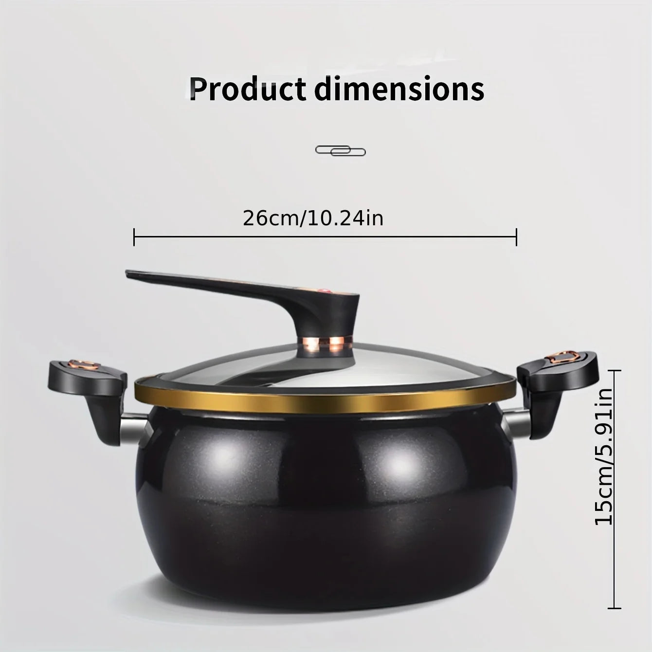 Home Use Multi-Functional Large Capacity 1.85 Gallon 10.24 Inch Non-Stick Pot Suitable for Induction Cooker And Gas Stove